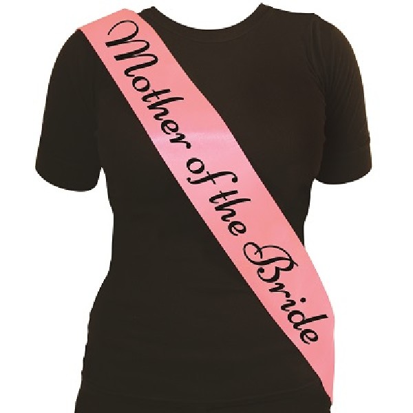 Mother of the Bride Sash Pink