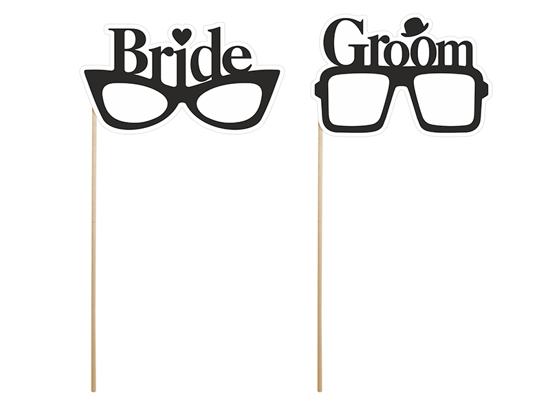 Props Bride & Groom Glasses (1 pkt / 2 pc.)